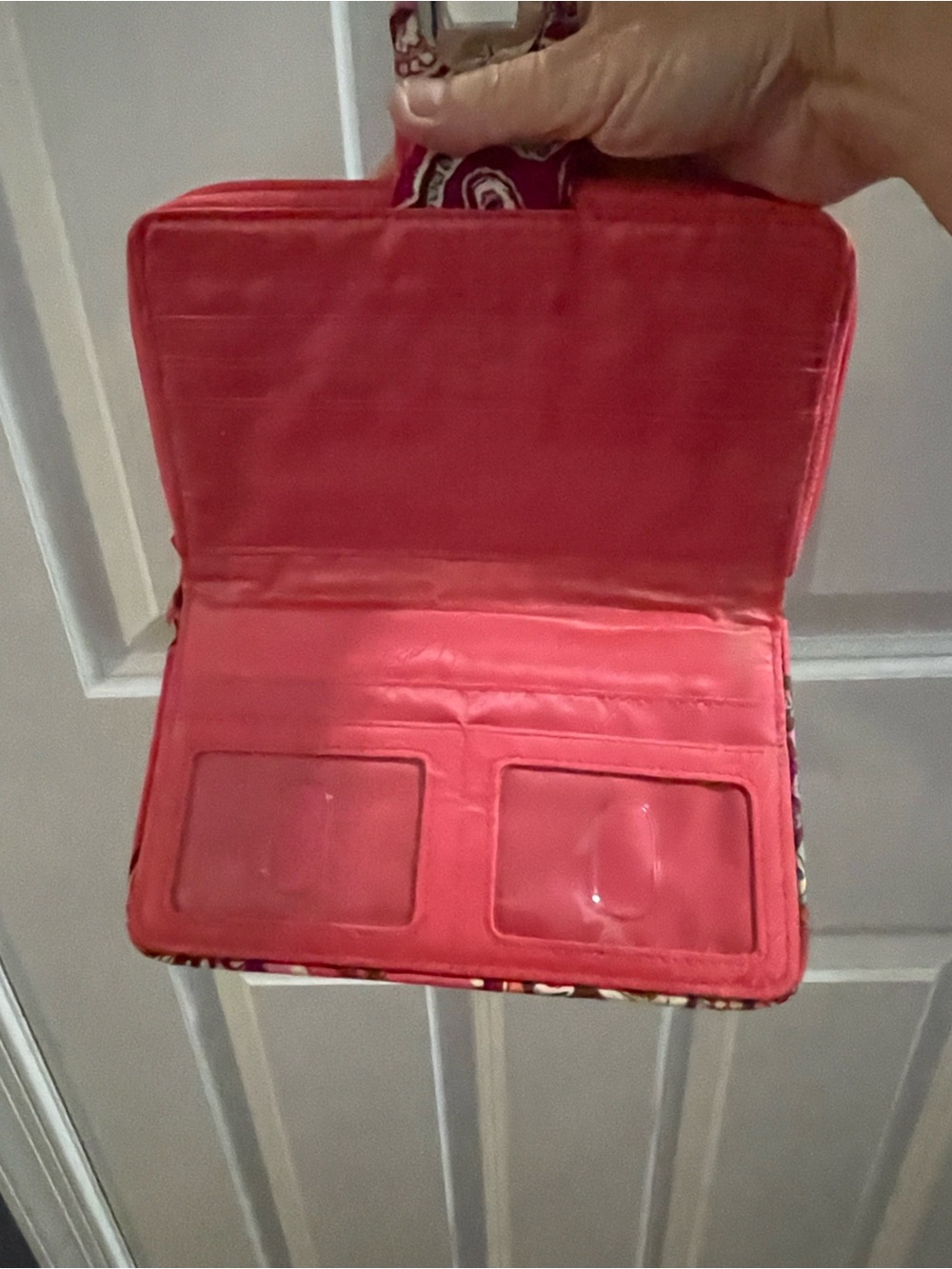 Vera Bradley Pink Quilted Floral Paisley Wallet - Picture 2 of 5